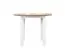 Modern Round Dining Table LEVA | White & Oak | Ø 100 cm | Laminate Top | Sturdy Wooden Legs