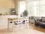 Sturdy extendable dining table Temerin 35, oak gold craft / white matt, 135-175 x 80 cm, easy to combine, suitable for any dining room, easy to assemble