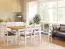 Sturdy extendable dining table Temerin 35, oak gold craft / white matt, 135-175 x 80 cm, easy to combine, suitable for any dining room, easy to assemble