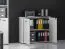 Chest of drawers Toivala 08, color: light grey - Dimensions: 84 x 99 x 34 cm (H x W x D), with 2 doors and 2 compartments