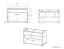 Bench with Storage Space | Shoe Cabinet Vacaville 03 | Sonoma Oak Light | 48 x 70 x 34 cm | 2 Doors | 3 Compartments
