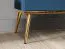 Display case Kumpula 01, Colour: dark blue - measurements: 190 x 55 x 40 cm (h x w x d), with 1 door, 2 drawers and 4 shelves
