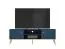 TV Base Cabinet Kumpula 05 | Dark Blue | 54 x 160 x 40 cm | 2 Doors, 4 Compartments | Gold Accents
