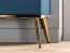 TV Base Cabinet Kumpula 05 | Dark Blue | 54 x 160 x 40 cm | 2 Doors, 4 Compartments | Gold Accents