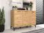 Pandrup 10 Chest of Drawers | Oak Finish | 83 x 120 x 40 cm | 3 Doors, 4 Compartments