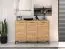Pandrup 10 Chest of Drawers | Oak Finish | 83 x 120 x 40 cm | 3 Doors, 4 Compartments