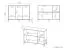 Pandrup 10 Chest of Drawers | Oak Finish | 83 x 120 x 40 cm | 3 Doors, 4 Compartments