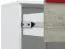 Children's Room Rolling Cabinet Connell 10 | White/Anthracite/Light Grey | 58 x 39 x 40 cm | 1 Door, 1 Drawer, 1 Compartment