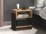 Bedside table Trezevant 01, Colour: Oak Artisan / Black - Measurements: 46 x 42 x 35 cm (H x W x D)