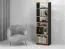 Trezevant 02 Bookcase | Artisan Oak & Black | 180 x 55 x 40 cm | Modern Handleless Design