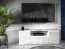 Sydfalster 03 TV base cabinet, Colour: White / white high gloss - measurements: 56 x 160 x 41 cm (H x W x D), with 2 doors, 1 drawer and 5 compartments