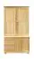 Wardrobe pine solid wood natural junco 38 - Dimensions: 195 x 102 x 42 cm (H x W x D)