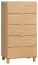 Chest of drawers Averias 05, Colour: Oak - Measurements: 122 x 63 x 47 cm (H x W x D)