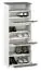 Shoe cabinet Fjends 05, Colour: Pine White / anthracite - Measurements: 125 x 50 x 34 cm (H x W x D)