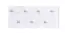 Coat hook rail Madina 32, Colour: White / Chrome - Measurements: 20 x 60 x 5 cm (H x W x D)