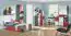 Children's room - Suspended rack / Wall shelf Klemens 10, Colour: Pink / Grey - Measurements: 19 x 70 x 17 cm (h x w x d)