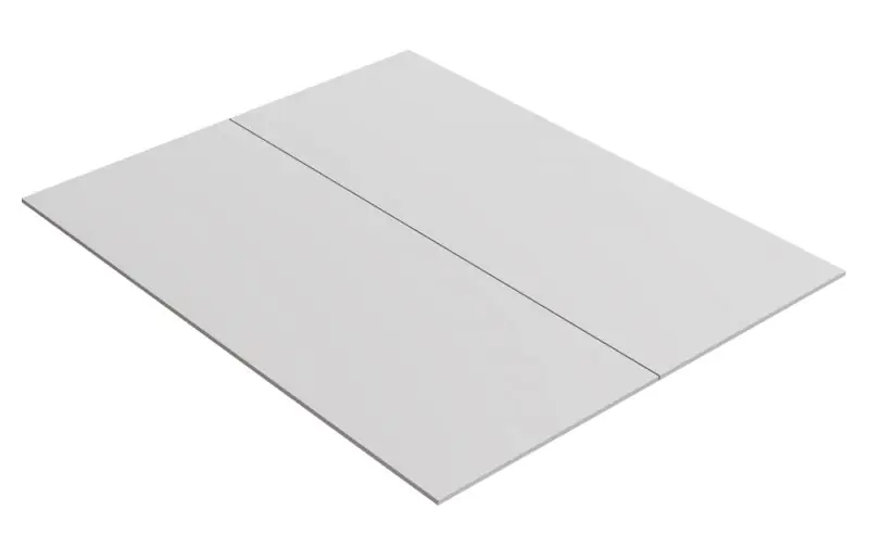 Floor panel for double bed, 2-pieces, Colour: White - Measurements: 82.20 x 196 cm (W x L).