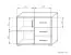 Chest of drawers Curug 08, Colour: Wallnut / Elm - Measurements: 74 x 90 x 44 cm (H x W x D)