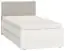 Single bed, Colour: White / Grey - Lying surface: 90 x 200 cm (w x l)