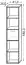 Bookcase Palpala 01, Colour: Oak Sonoma / White - 180 x 41 x 35 cm (h x w x d)