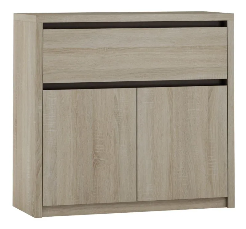 Popondetta 05 chest of drawers, colour: Sonoma oak - Measurements: 88 x 95 x 38 cm (H x W x D)