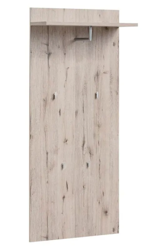 Wardrobe with Four Hooks Sviland 13 | Wellington Oak Finish | 160 x 60 x 28 cm | One Shelf