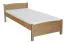 Single bed / guest bed solid beech wood natural 117, incl. slatted frame - dimensions 80 x 200 cm (W x L)
