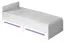 Children's bed / Kid bed Walter 11 incl. slatted frame, Colour: White high gloss / Purple - 90 x 200 cm (W x L)