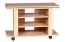 TV Table on Castors, Beech Color | 51 x 75 x 38 cm | 360° Rotatable Top Plate | Modern Space-Saving Design
