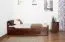 Children’s Bed / Youth Bed Easy Premium Line K1/2n | 2 Drawers & Cover Panels | 90 x 200 cm | Solid Beech Wood Dark Brown