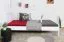 Easy Premium Line Double Bed K8 | Extra Length 140 x 220 cm | Solid Beech Wood | White Lacquered