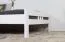 Easy Premium Line Double Bed K8 | Extra Length 140 x 220 cm | Solid Beech Wood | White Lacquered