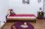 Futon bed / solid wood bed solid pine walnut A9, incl. slatted frame - dimensions 90 x 200 cm