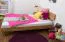 Solid Oak Youth Bed | Futon Style with Headboard | Oiled Finish | 120 x 200 cm Mattress | 25 mm Frame