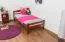 Children's Bed / Youth Bed Easy Premium Line K1/2n | Solid Beech Wood | Cherry Red Lacquered | 90 x 200 cm Mattress Base