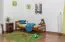 Children's Bed / Youth Bed Easy Premium Line K1/2n | Solid Beech Wood | Cherry Red Lacquered | 90 x 200 cm Mattress Base