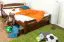 Single bed "Easy Premium Line" K4 incl. 2 underbed drawers and 1 cover plate, solid beech wood, clearly varnished - 140 x 200 cm