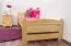 Single bed / Guest bed 84A, solid pine wood, clear finish - 80 x 200 cm
