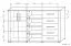Chest of drawers Aitape 41, colour: dark Sonoma oak / light Sonoma oak - Measurements: 105 x 170 x 40 cm (H x W x D)