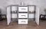 Kids' Room - Oskar 07 Chest of Drawers, Color: Anthracite / White - 84 x 128 x 40 cm (H x W x D)