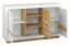 Chest of drawers Temecula 05, Colour: Oak / White - Measurements: 92 x 155 x 43 cm (H x W x D), with 3 doors and 7 compartments