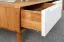 Timaru 22 TV Cabinet, Oiled Wild Oak / White, Partially Solid Wood - Dimensions: 33 x 134 x 40 cm (H x W x D)