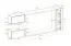 Elegant Wall Unit Bjordal 35 | Concrete & White Finish | 95 x 237 x 30 cm | Five Compartments | LED Lighting