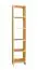 Narrow Tall 200cm Bookcase 001, solid pine wood, clearly varnished - H200 x W40 x D30 cm 