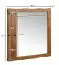 Wall mirror with coat rack made of Sheesham solid wood, color: Sheesham - Dimensions: 80 x 80 x 3 cm (H x W x D)