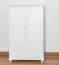 2 Drawer, 2 Door Storage Cabinet Junco 156, solid pine wood, white varnished - H140 x W90 x D42 cm
