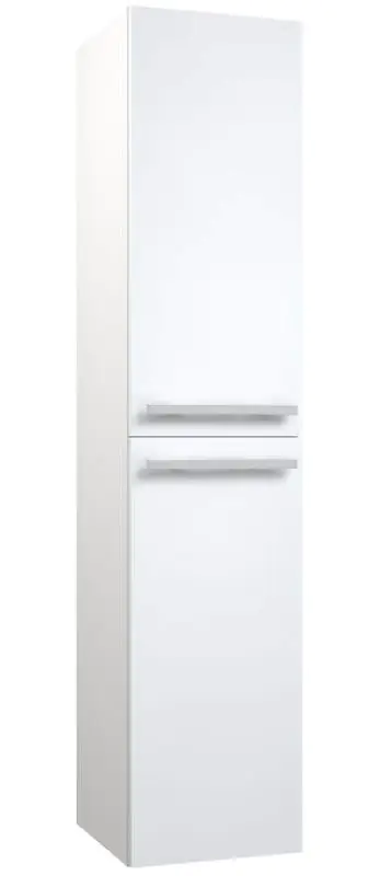 Bathroom - Tall cabinet Bidar 84, Colour: White Glossy - 160 x 35 x 35 cm (H x W x D)