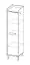 Caranx 2 Cabinet, Colour: White / Oak / Anthracite - Measurements: 195 x 47 x 55 cm (H x W x D)
