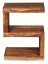 Solid Wood S-Shaped Side Table Apolo 177 | Sheesham Finish | 60 x 30 x 44 cm | Multi-Use Magazine Rack or Shelf