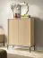 Chest of Drawers | Fluted Front | Color: Vicenza Oak | Highboard | 2 Doors | Dimensions: 104 x 39 x 125 cm | ABS Edge Protection | 6 Compartments | Modern Design